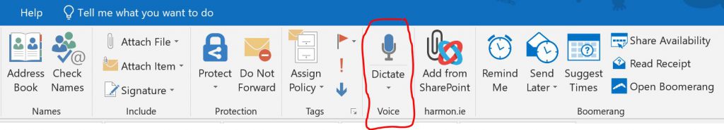 Use dictation in Office