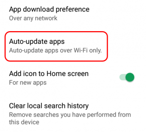 android auto update apps